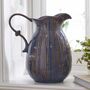 Stainforth Large Blue Ceramic Jug Vase, thumbnail 3 of 11
