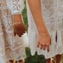 Matching Waterproof Gold Coin Bracelets, thumbnail 3 of 4