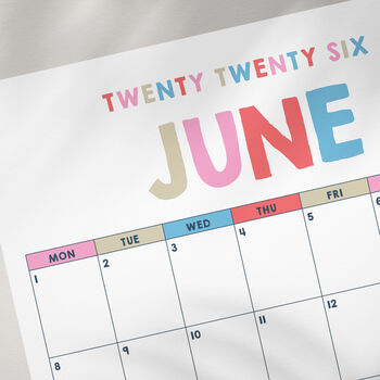2026 Monthly Wall Planner Individual Pages, 4 of 10