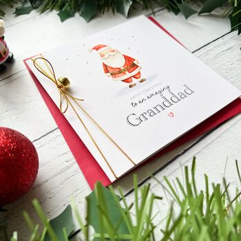 Handmade Scandi Santa Christmas Card For Him, 3 of 6