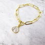 18ct Gold Plated Herkimer Diamond Crystal Bracelet, thumbnail 1 of 3