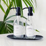 Refillable Clear Bottle With White Minimalist Label, thumbnail 1 of 10