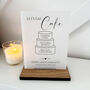 Classic Personalised Wedding Cake Sign Opaque Acrylic, thumbnail 3 of 5