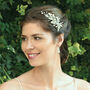 Aster Silver Plated Willow Leaf Bridal Hair Clip, thumbnail 4 of 8