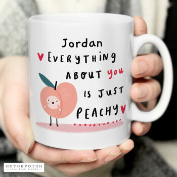 Funny Valentines Gifts Tea Mug Peachy, 3 of 6