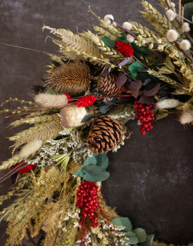 Dried Flower Door Wreath. Country Cottage, 3 of 6