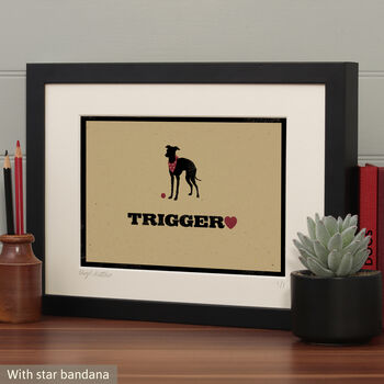 Personalised Greyhound Print For One Or Two Dogs, 4 of 12