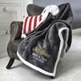 Personalised Golden Wedding Anniversary Charcoal Throw, thumbnail 2 of 4