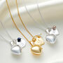 Heart Locket Necklace With Birthstone In Silver, thumbnail 2 of 12