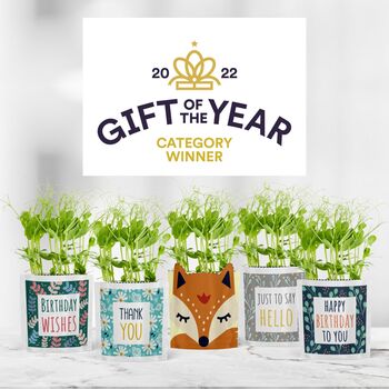 Personalised Fox Design Card And Microgreen Seed Gift, 9 of 9