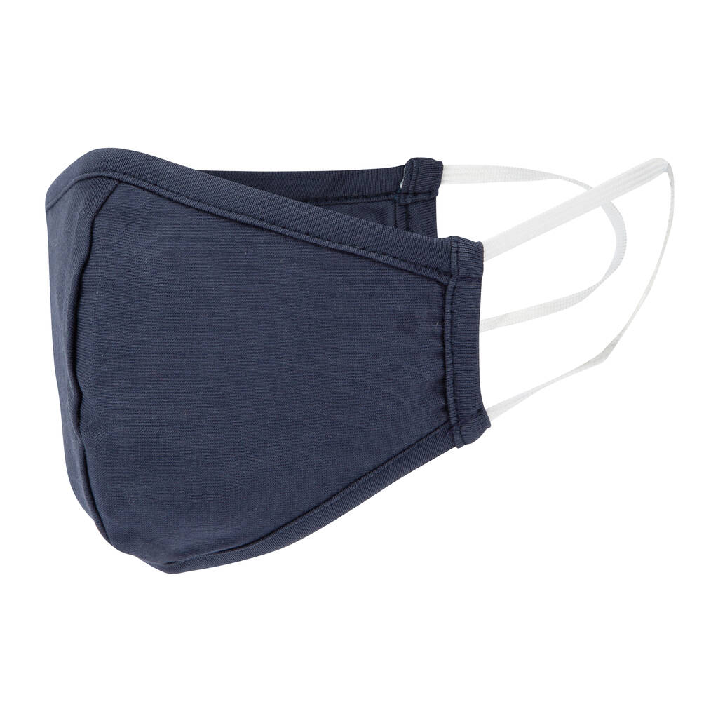 Washable Soft Organic Jersey Kids Face Cover Navy