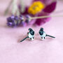 Inky Magpie Birch Hypoallergenic Tiny Stud Earrings, thumbnail 1 of 11