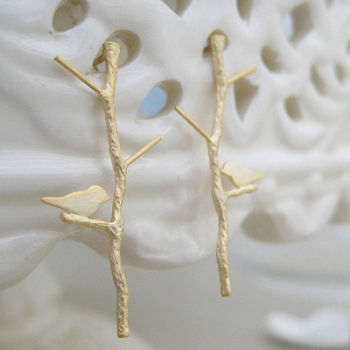 Bird On Branch Earrings, 3 of 3