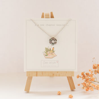 A New Chapter Begins Flower Necklace Sterling Silver, 5 of 11