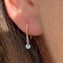 Pave Diamond Hook And Drop Earrings, thumbnail 1 of 6