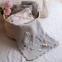 Hand Embroidered Baby Name Blanket, thumbnail 1 of 8