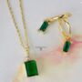 Emerald Earrings And Necklace Gift Set For Christmas, thumbnail 4 of 7