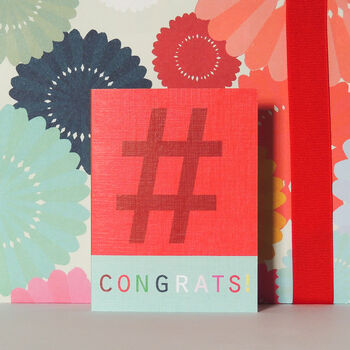 Mini Hashtag Congratulations Card, 4 of 5