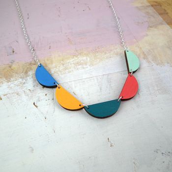 Wooden Bunting Necklace Eco Gift, 4 of 8