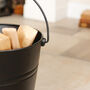 Vintage Style Black And Copper Kindling Bucket, thumbnail 6 of 6