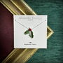Holly With Berries Christmas Necklace, Silver Plated, thumbnail 2 of 4