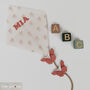 Kite Wall Hanging,Coral Bunny Fabric Nursery Decoration, thumbnail 2 of 11