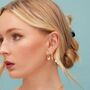 Sterling Silver Dangling Rhombus Spike Hoop Earrings, thumbnail 9 of 12