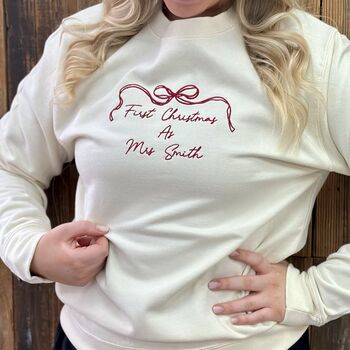 Personalised First Christmas As A Mrs Jumper, 2 of 5