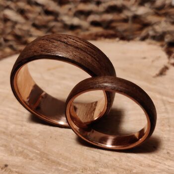 Copper And European Walnut Ring, 5 of 7