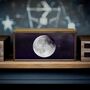 Wooden Light Box Night Light Moon, thumbnail 1 of 5