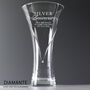 Personalised Silver Anniversary Diamante Heart Vase, thumbnail 1 of 3