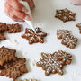 Scandi Gingerbread Snowflake Christmas Biscuit Baking And Decorating Kit, thumbnail 9 of 9