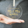Personalised Mr And Mrs First Christmas Decoration, thumbnail 2 of 4
