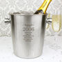 Personalised Anniversary Stainless Steel Ice Bucket, thumbnail 3 of 3