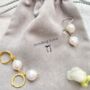 Pearl Hoop Earrings Gift For Bridemaids, thumbnail 2 of 5