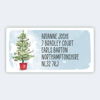 Personalised Christmas A4 Sheet Labels 32x63mm, 4 of 4
