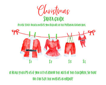 Personalised Santa Outfit Family Print, 2 of 2