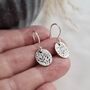 Sterling Silver Floral Drop Earrings, thumbnail 3 of 7