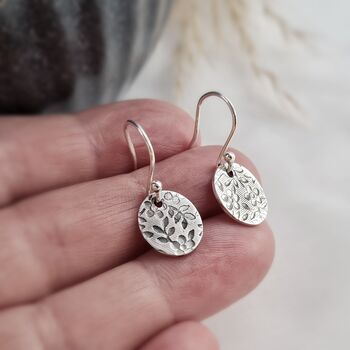 Sterling Silver Floral Drop Earrings, 3 of 7