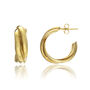 Knightsbridge Yellow Gold Plated Triple Hoop Earrings, thumbnail 3 of 4