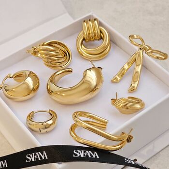 Bow Earring Gold, 4 of 6