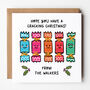 Personalised Christmas Crackers Cards Single Card Or 10 Pack, thumbnail 1 of 2