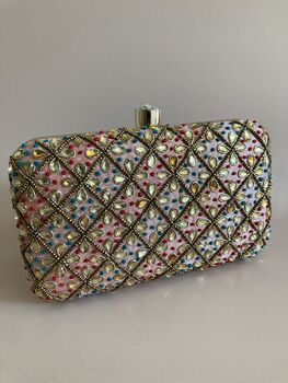 Handcrafted Pink Sequin Clutch Bag, 5 of 8