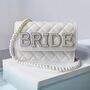 Personalised Pearl And Diamante Bride Bag, thumbnail 2 of 6