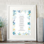 'Use Your Own Words' Personalised Floral Print, thumbnail 1 of 5
