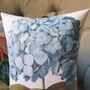 Blue Hydrangea Print Decorative Cushion, thumbnail 3 of 5