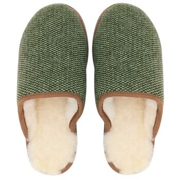Lambswool And Sheepskin Men's Slippers, 4 of 9
