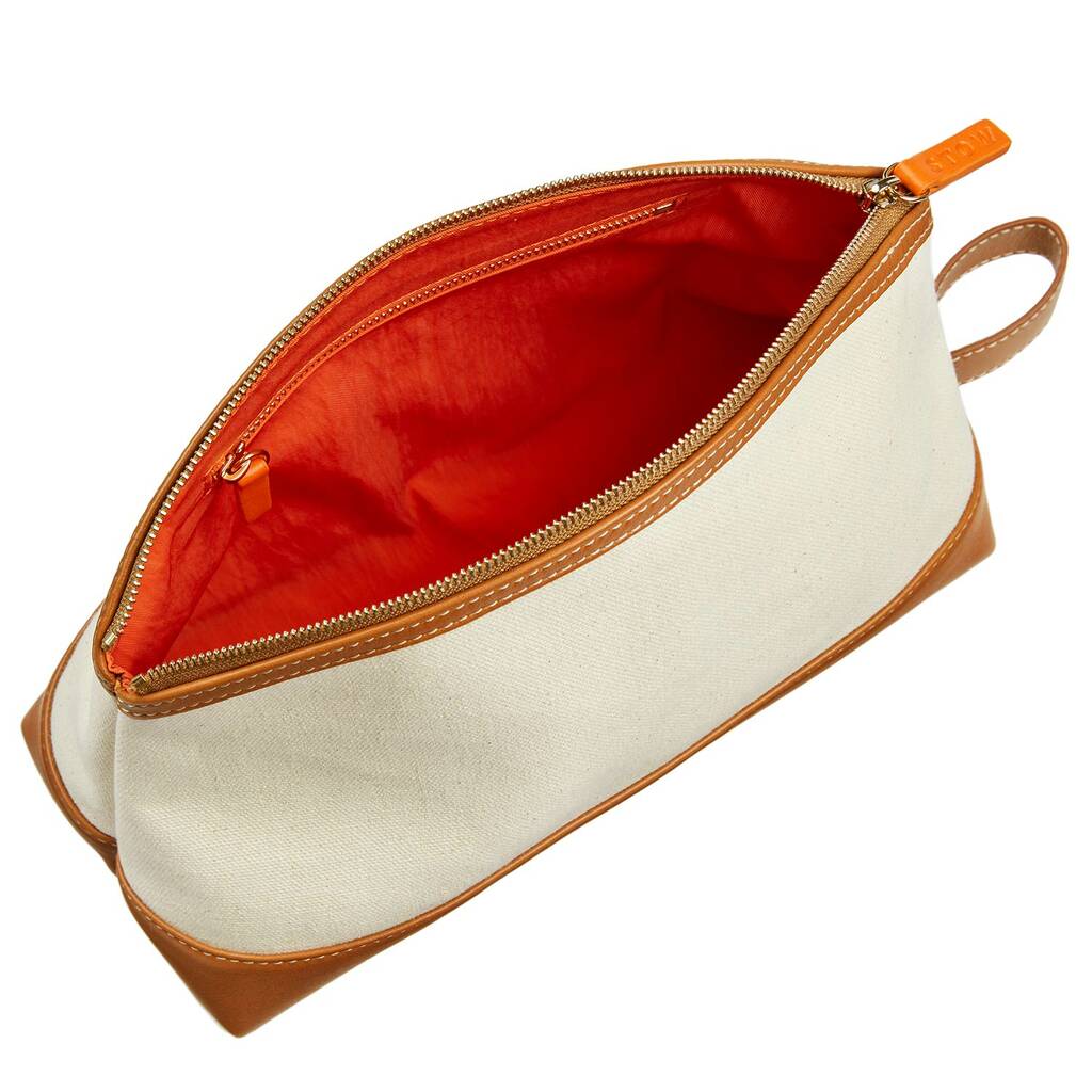 Luxury Sustainable Biodegradable Canvas Wash Bag By STOW