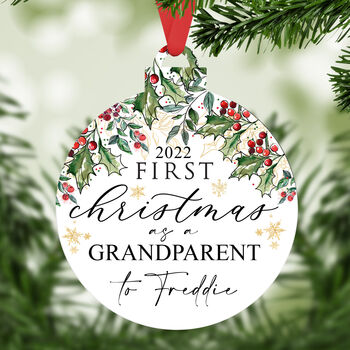 First Christmas As Grandparents Christmas Decoration, 2 of 2