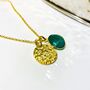Green Onyx Gold Necklace With Pendant, thumbnail 1 of 3